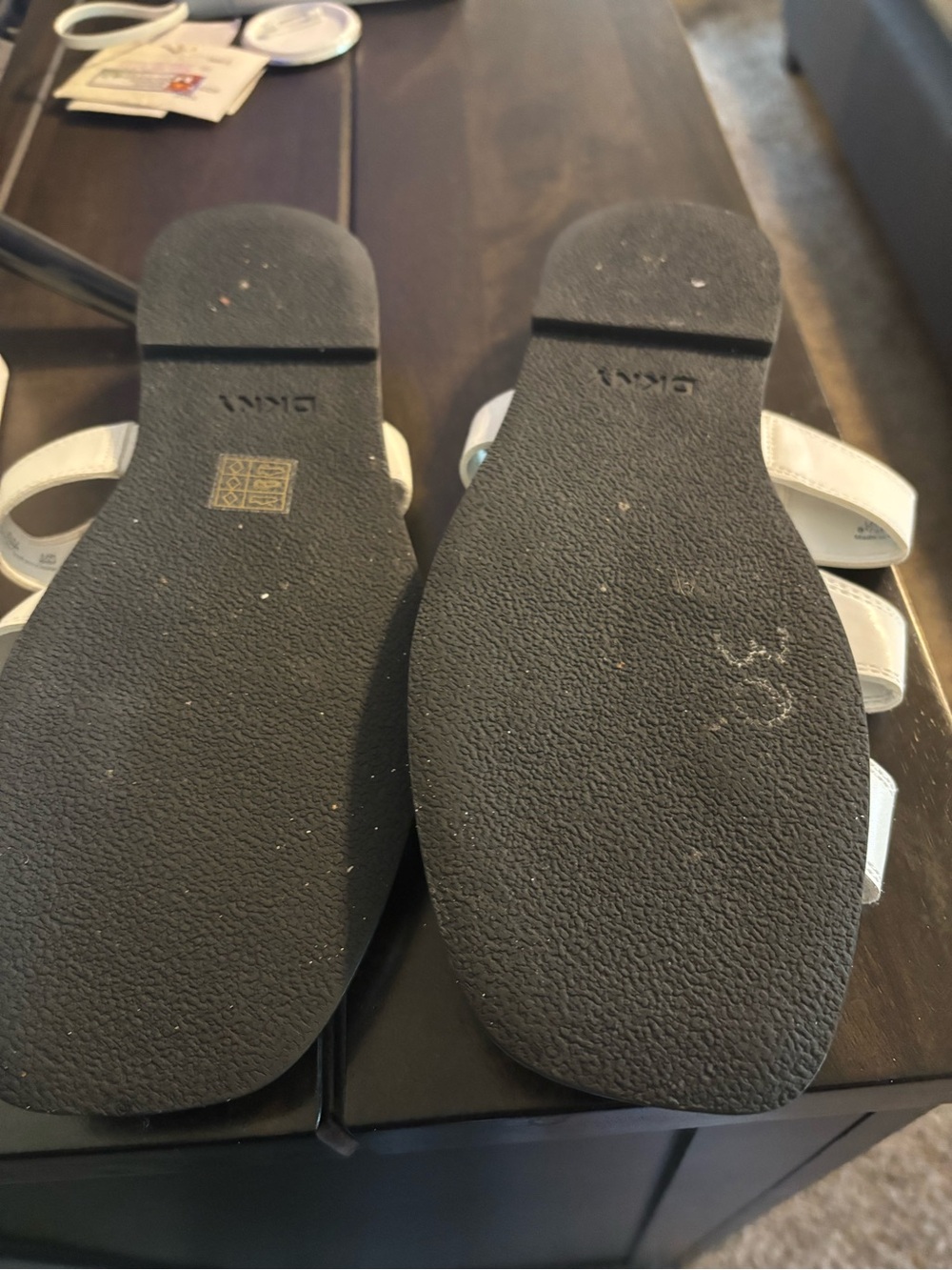 DKNY Kids Black-White Strappy Sandals
